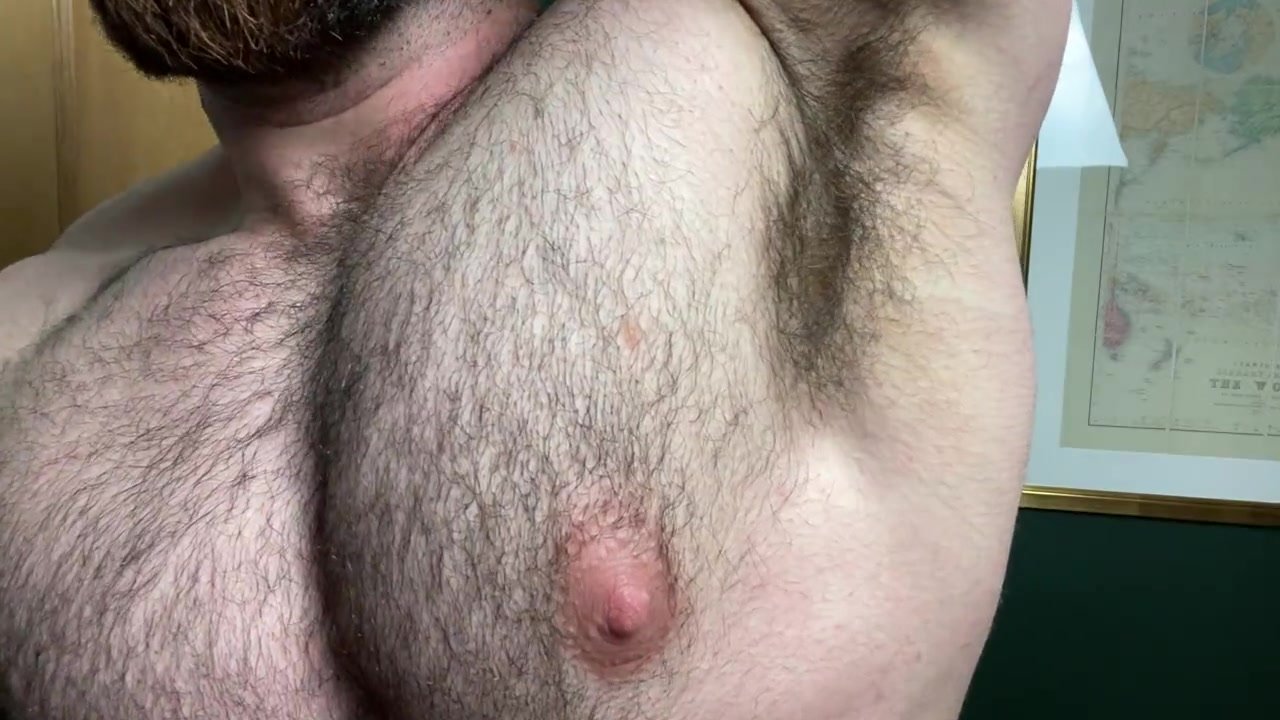 Pecs and Moobs: Hairy muscled guy showing off… ThisVid.com