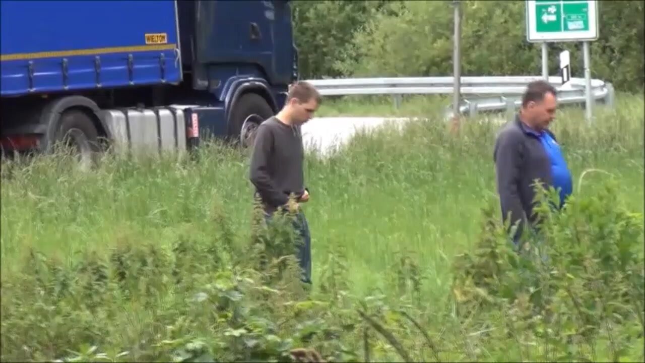 Truckers Pissing Outside - Part 2