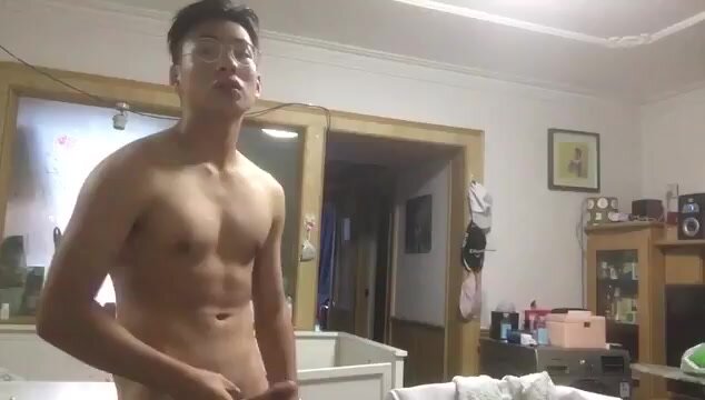 cutie slapping his cock