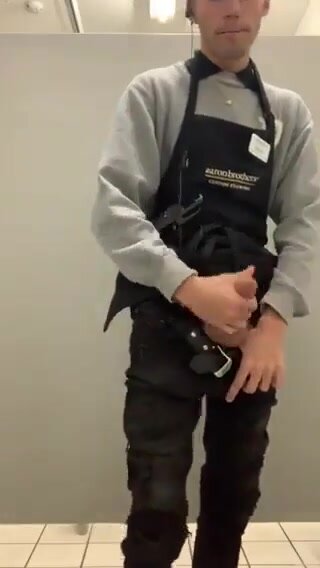 Restaurant staff cumshot jerk, working time