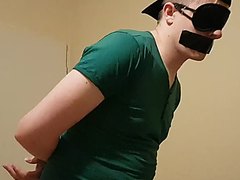 Blindfolded, he is led  to stranger man and must make him a blowjob...