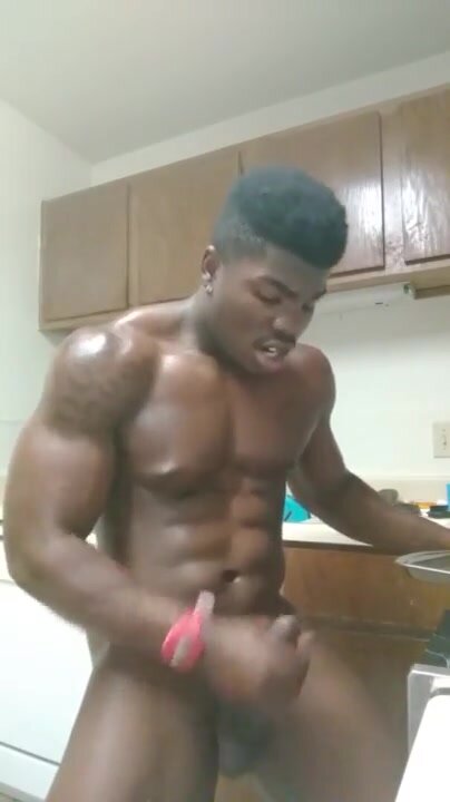 black football jock has to jack off for coach
