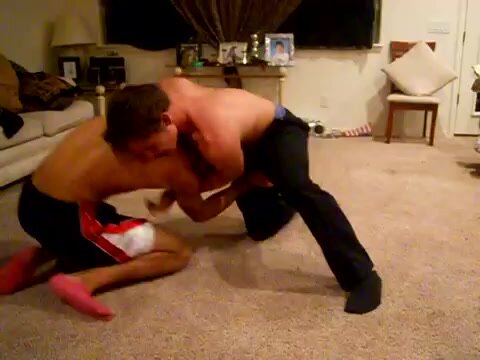 Twinks rough wrestle at home