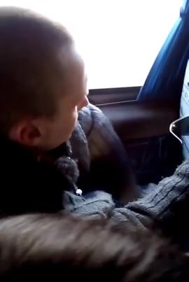 Dude on bus playing with himself next a another rider