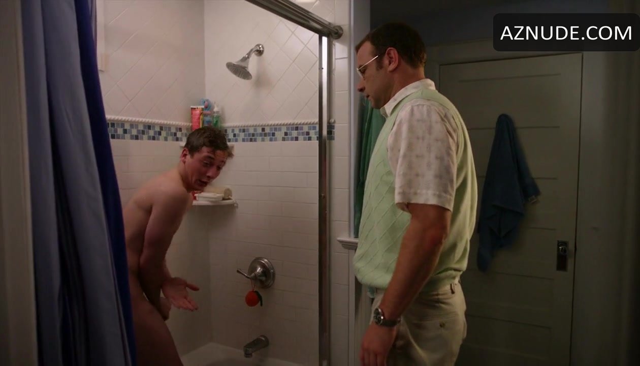 Dad barges in on son showering