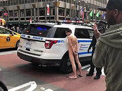 Man arrested butt naked in public