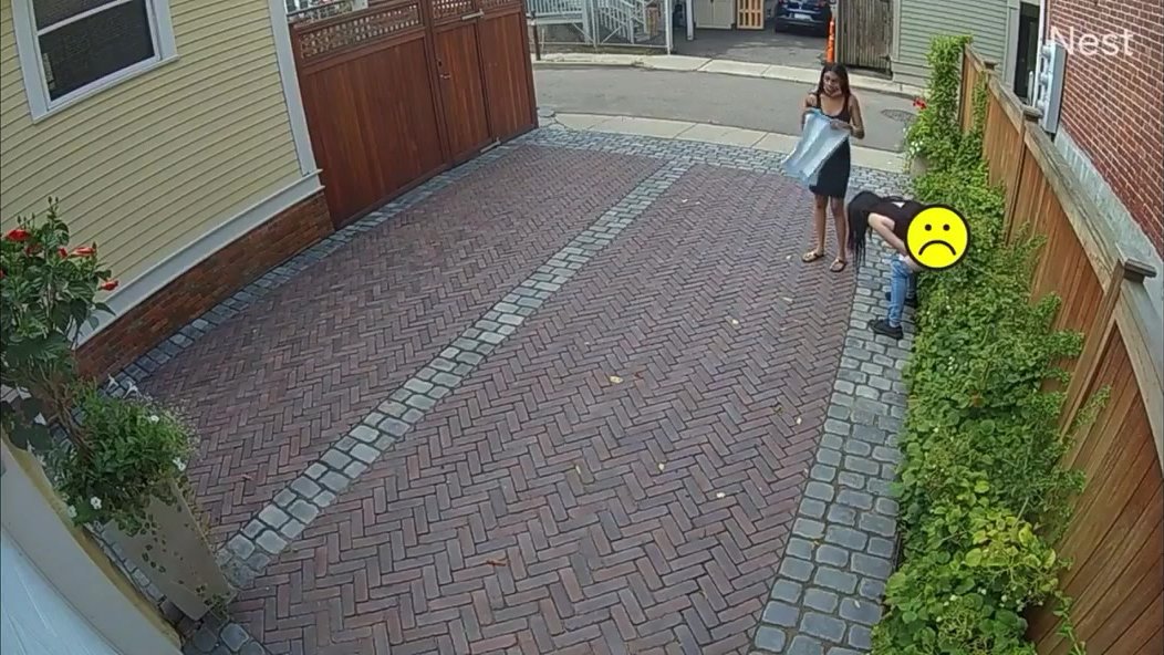 CCTV two ladies peeing