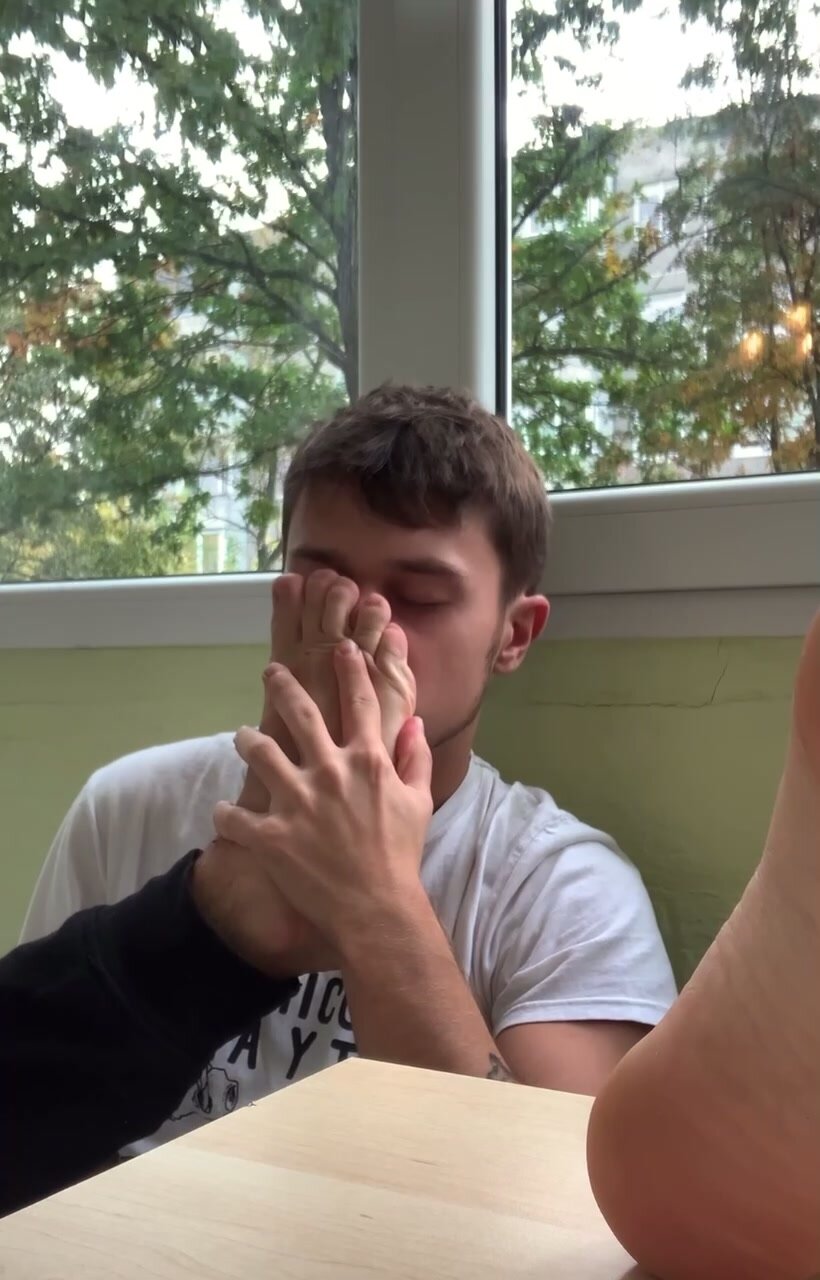 Enjoying his own scent