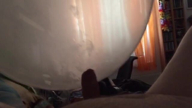 Rubbing one out with a balloon