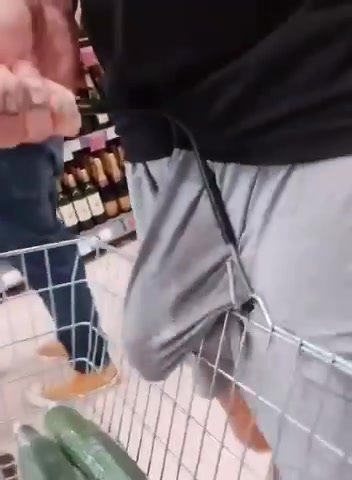 Huge cock goes shopping