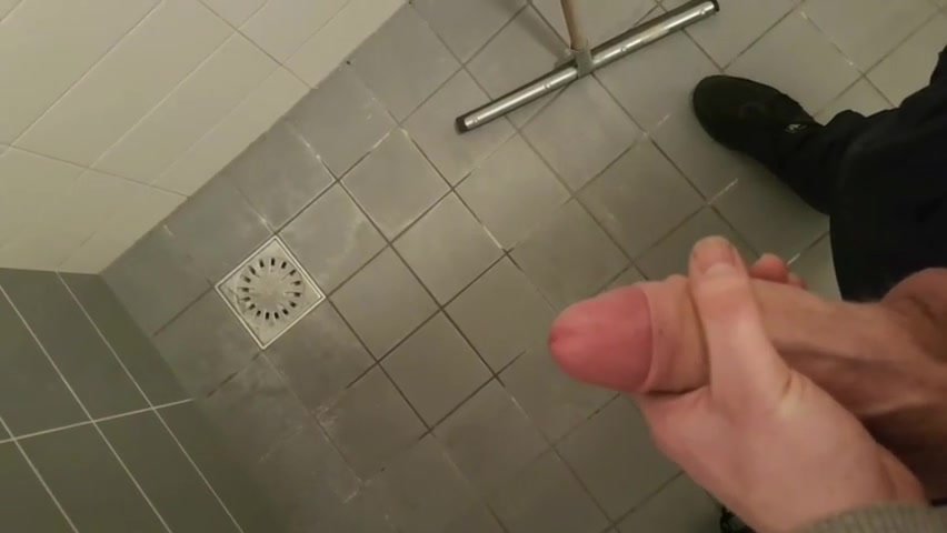 Piss and cum with hard dick