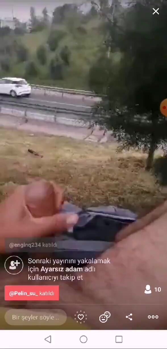 Turk jerking outdoor