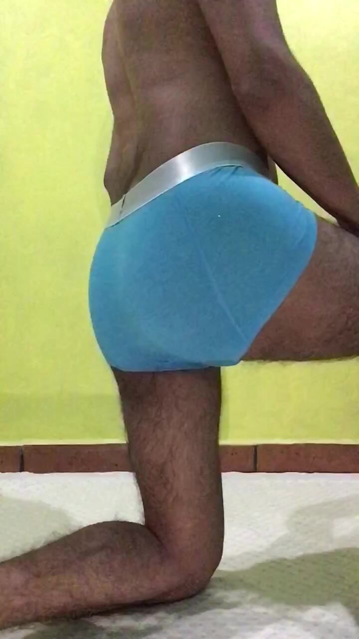 Farting in blue boxers - video 2