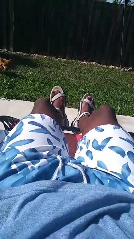 (Kink) Sunbathing in Sandals