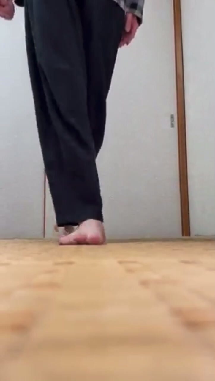 JAPANESE BOY BIG FEET ALMOST STEPS ON YOU (TINY POV)