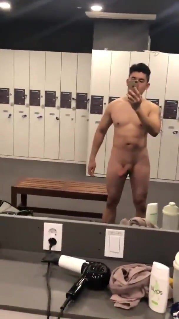 Asian big cock locker room spy