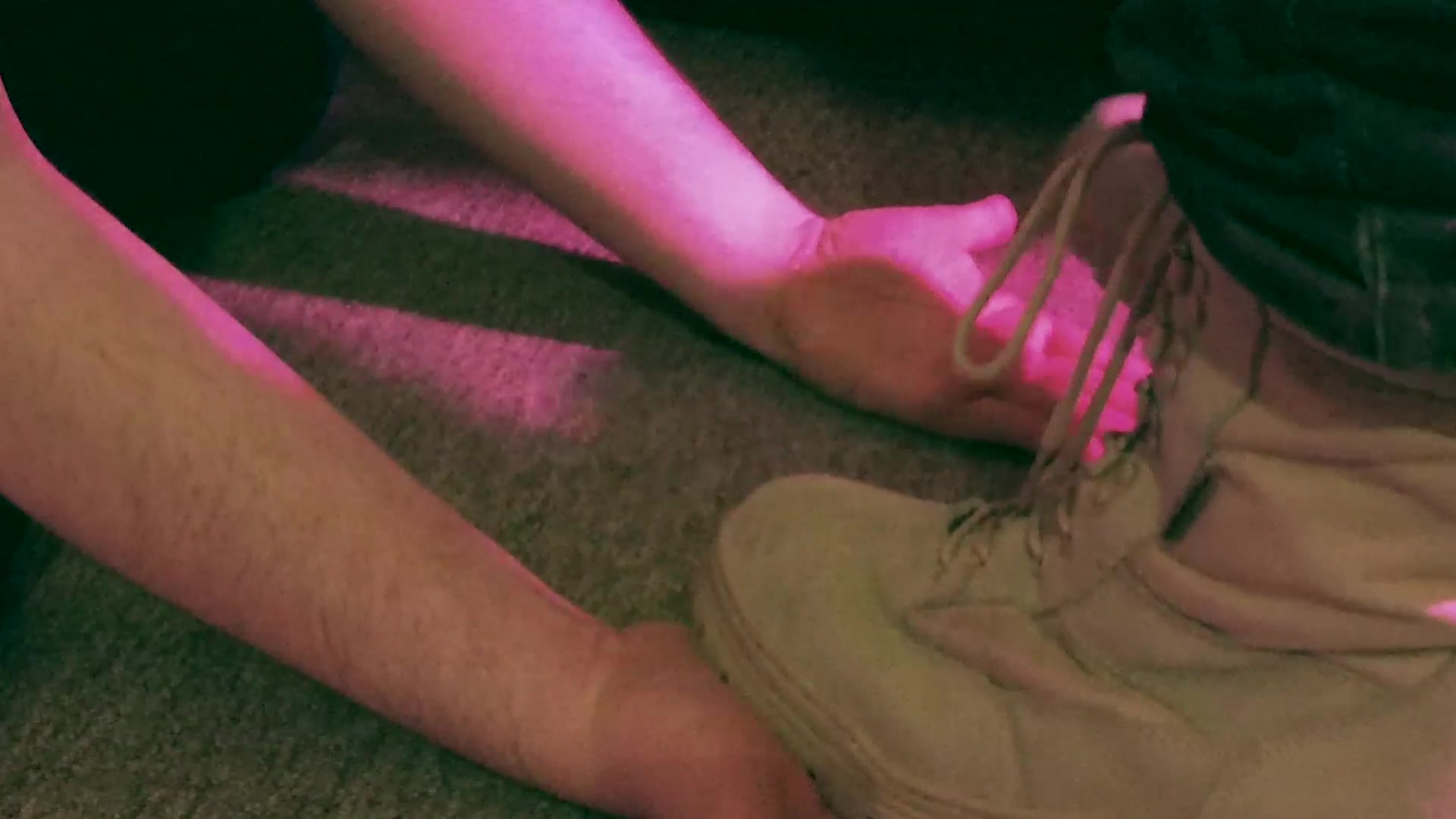 Army boots hand stomp
