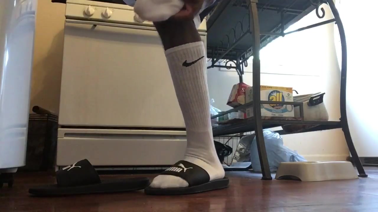 Nike Sock _ Barefeet Guy Doing Laundry