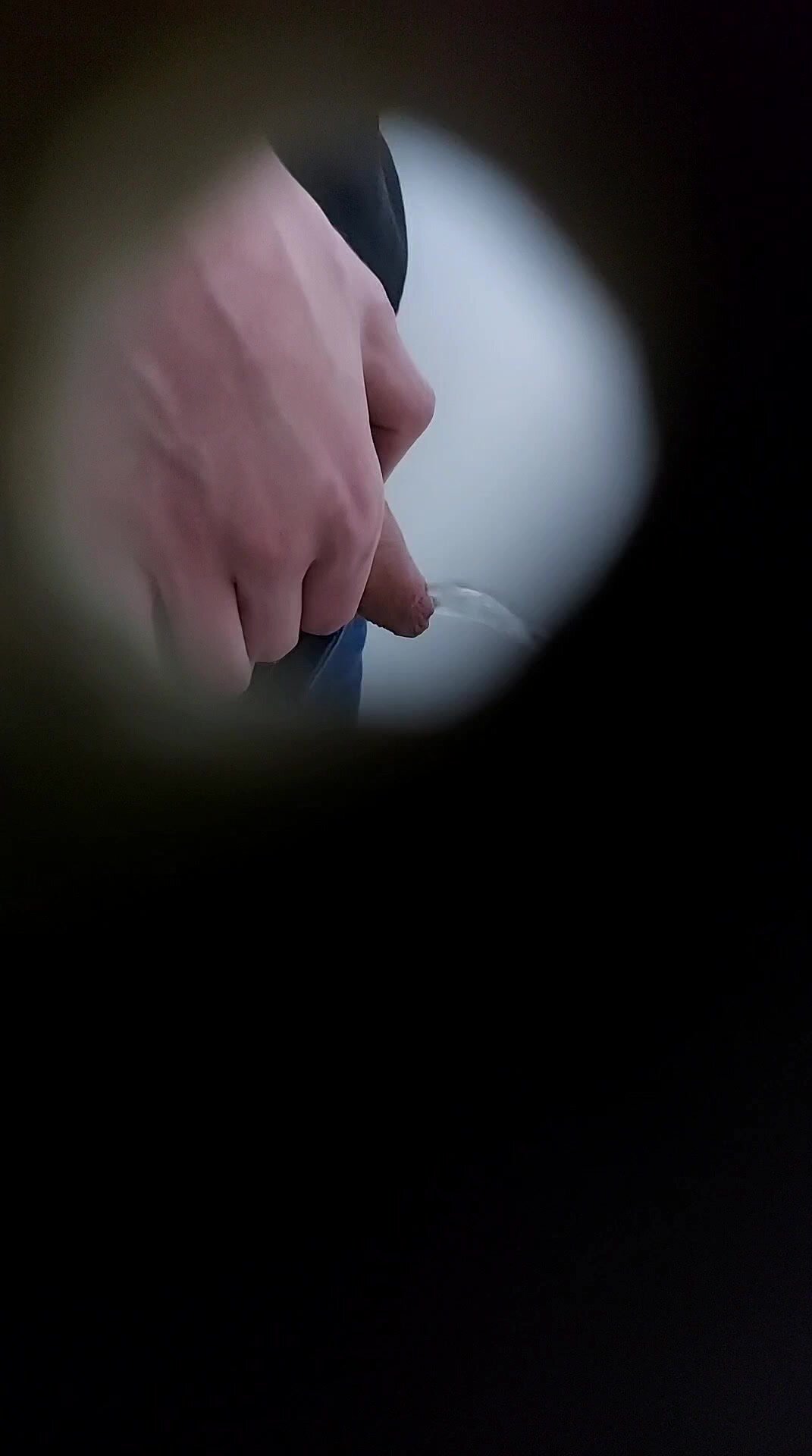 Caught Uncut Dick Pissing Big Forescin 020