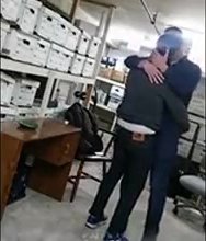2 Guys Deep Kissing In The Office