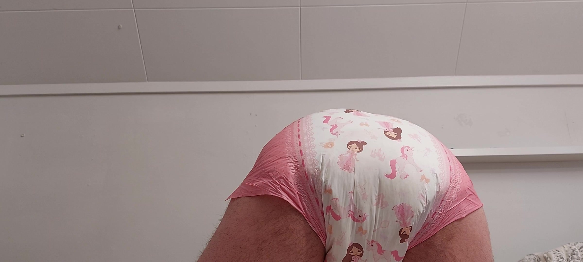 Small mess in Princess diapers