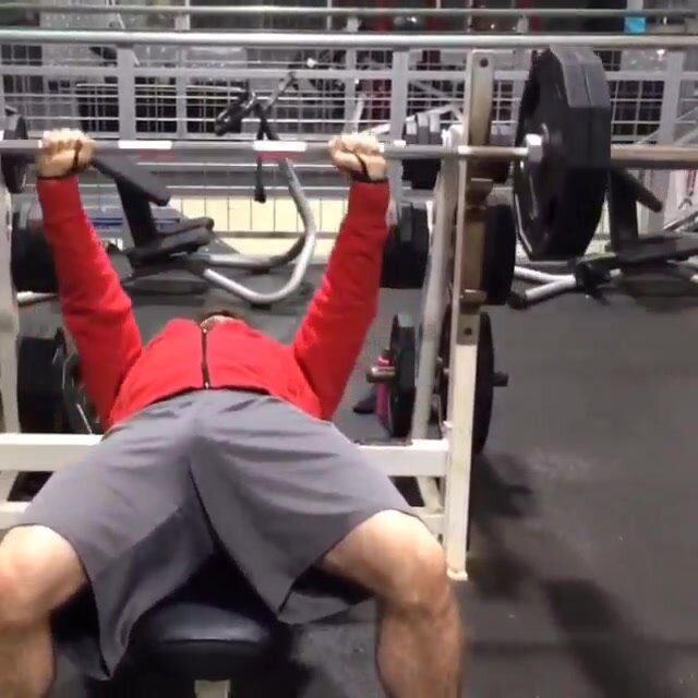 Big workout bulge at the gym