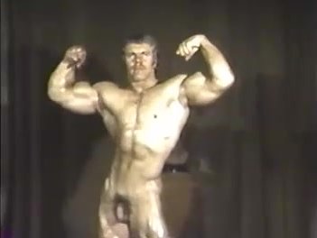 Vintage muscle posing
