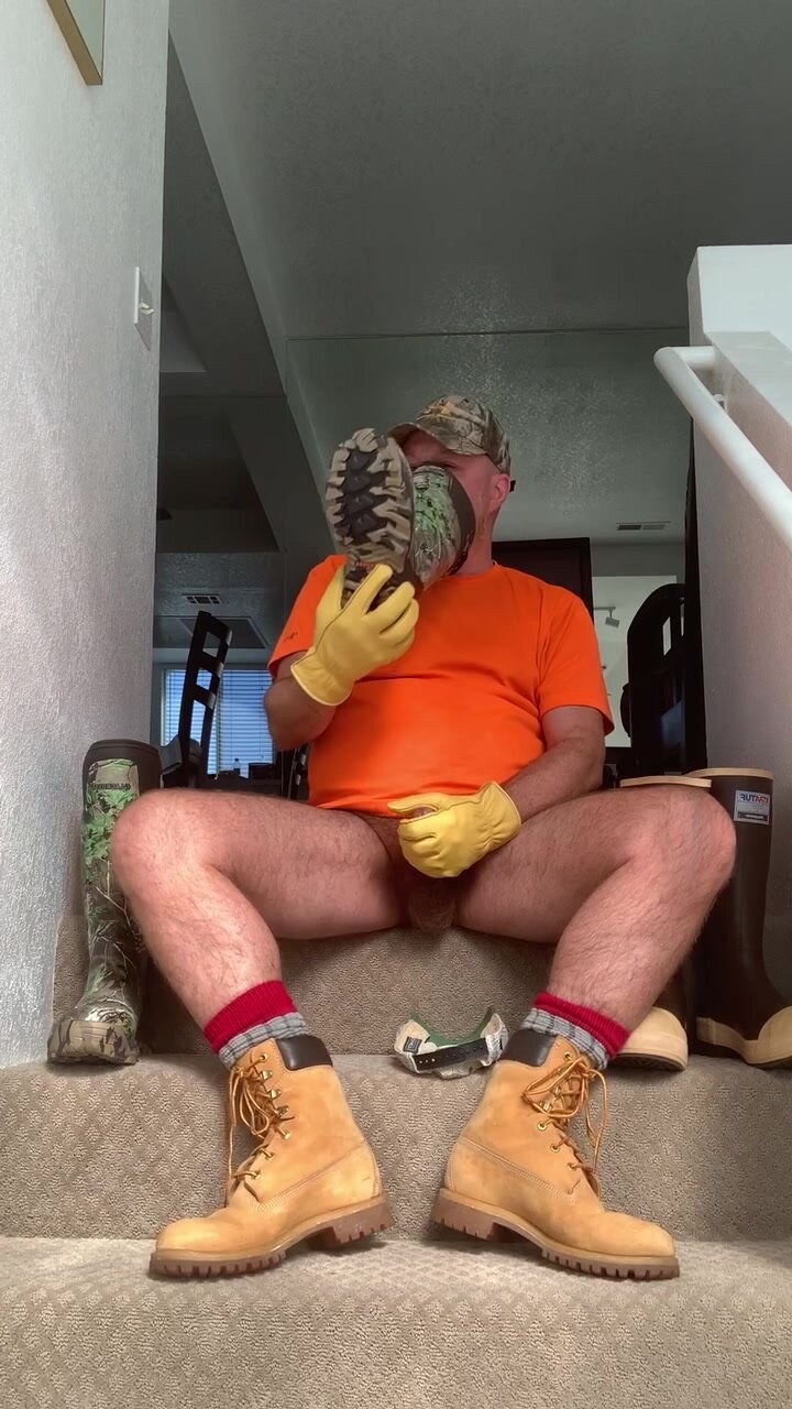 Construction Daddy Huffs His Rubber Boots