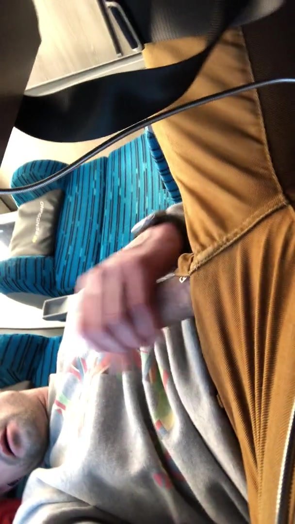 ALMOST CAUGHT JERKING OFF ON THE TRAIN