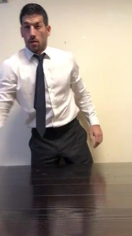 Straight solo in a suit