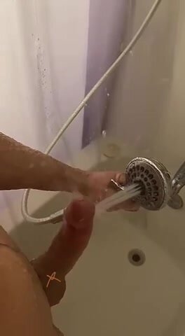 Guy  Cums from Shower Head