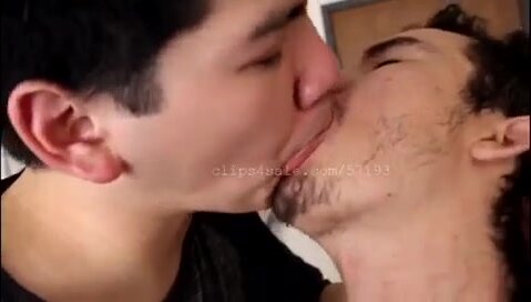 Asian & White Couple Tongue Sucking