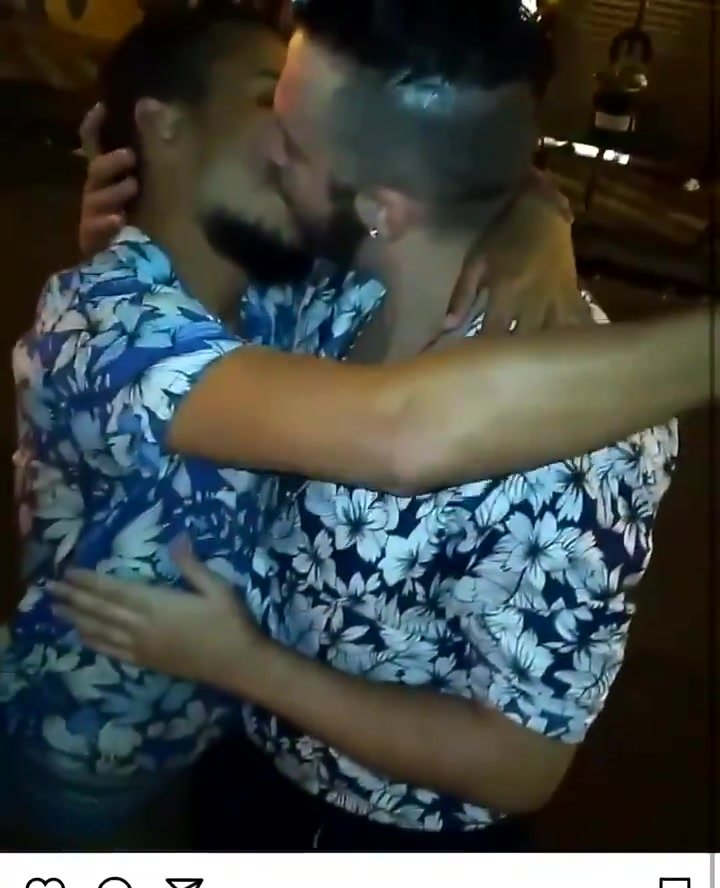Brazilian Leandro Spears Kissing After Night Party