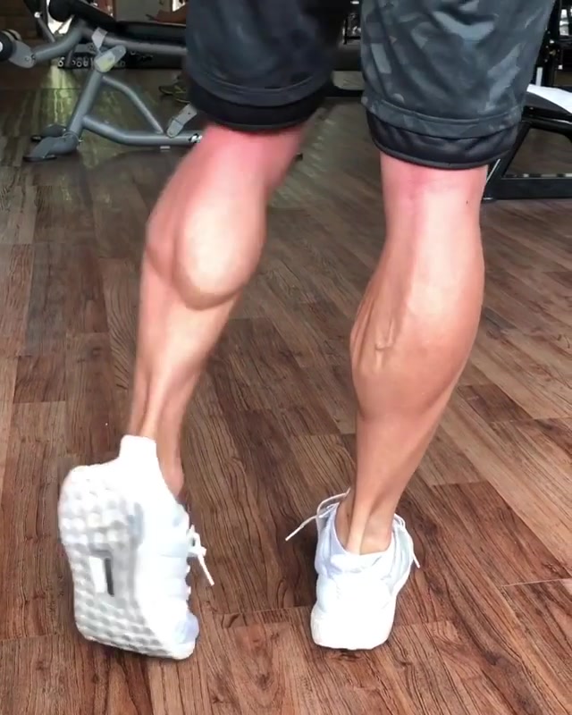 Bodybuilder calves
