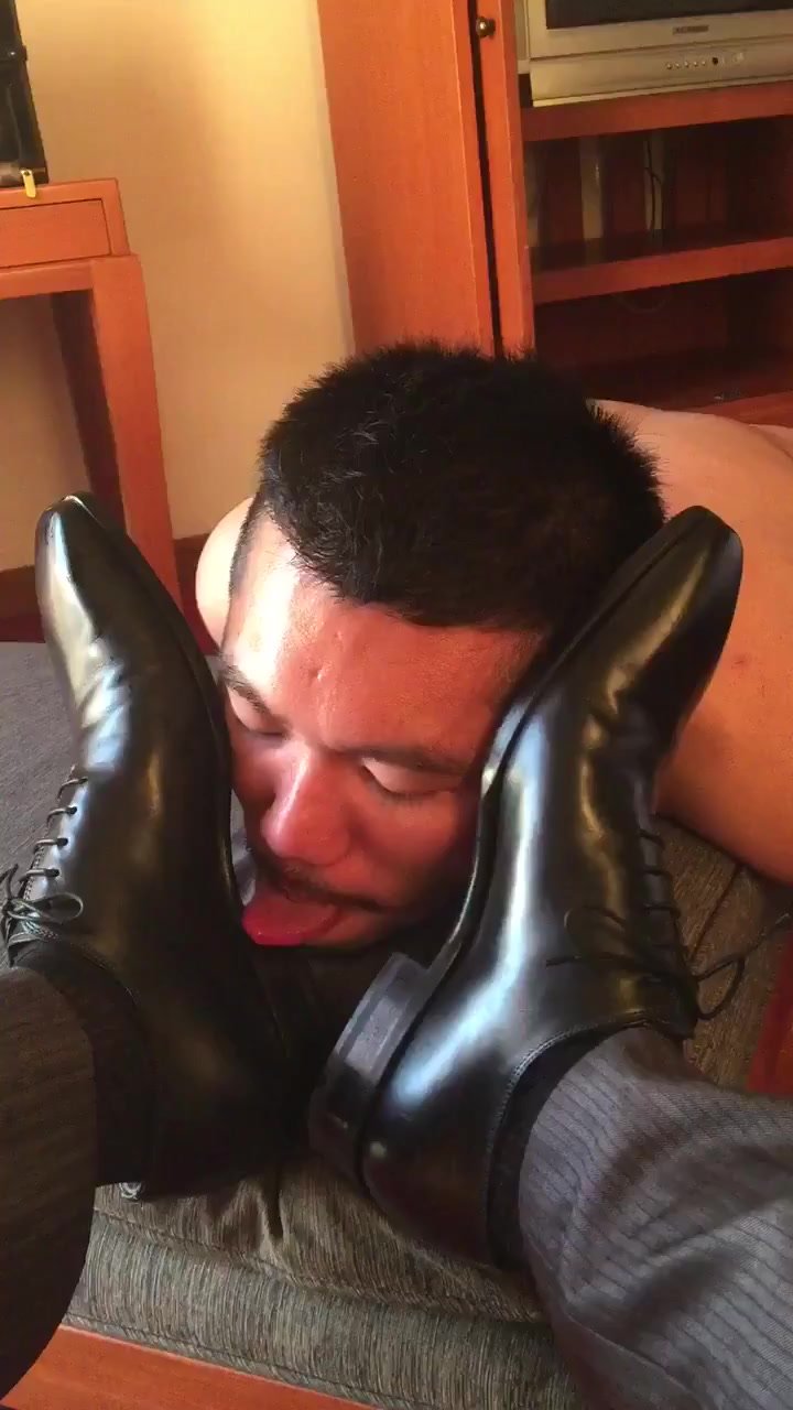 licking every dirt out of master's shoes