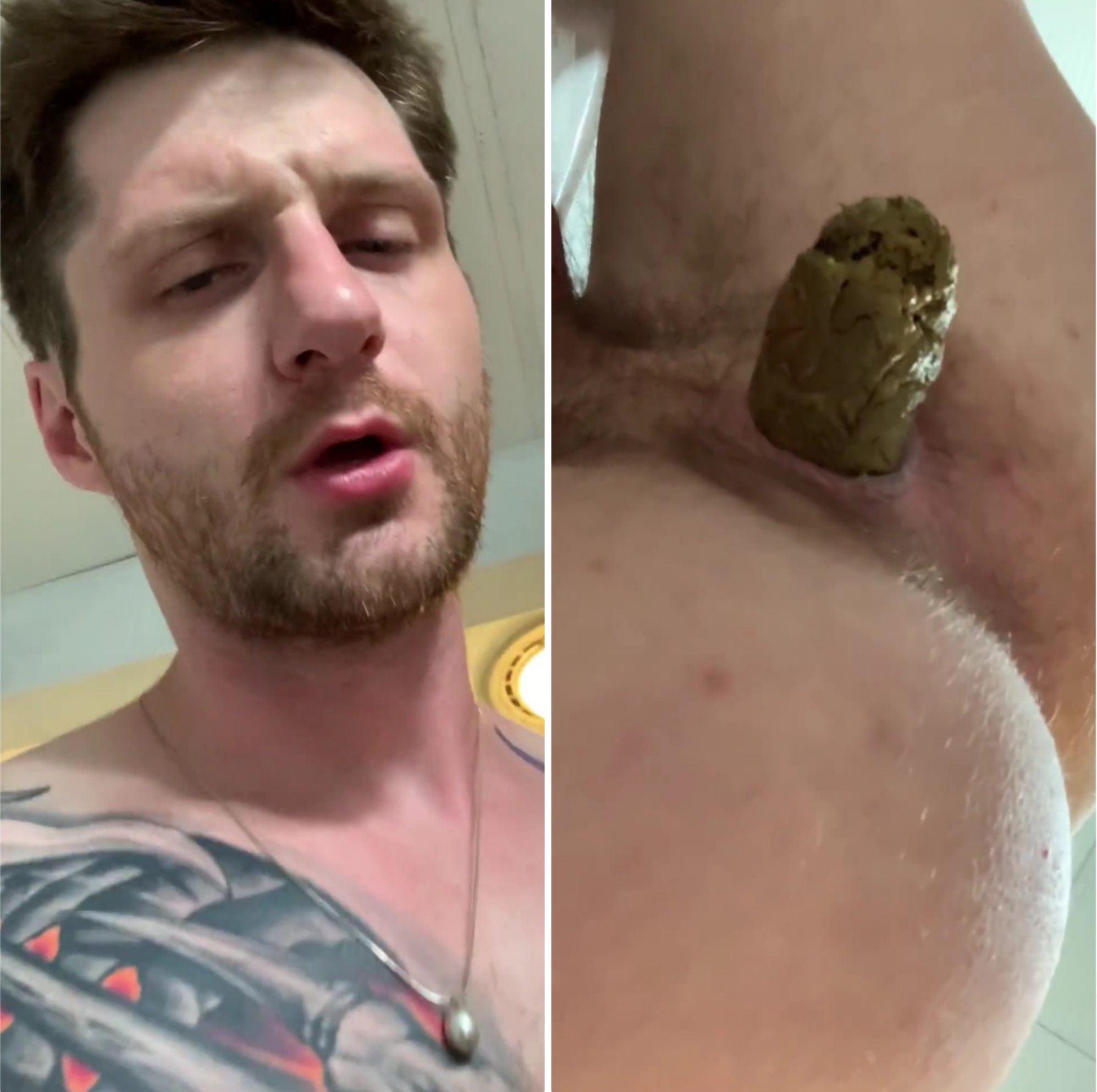 Sexy takes a big shit - video 2