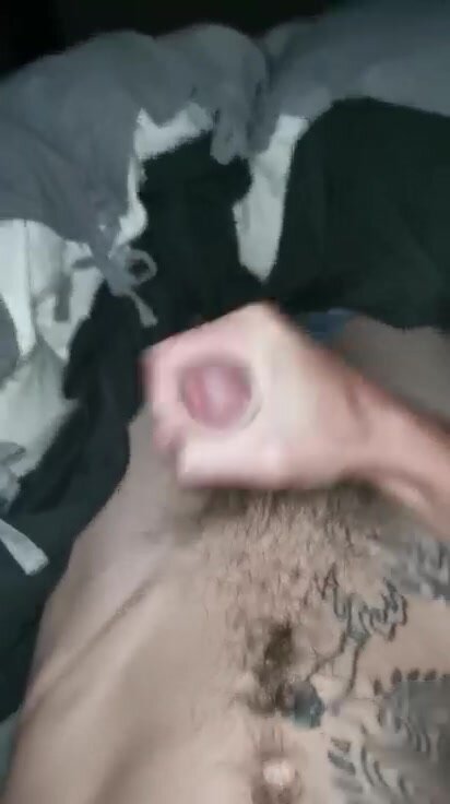 South African Tattoo boy jerks wet cock