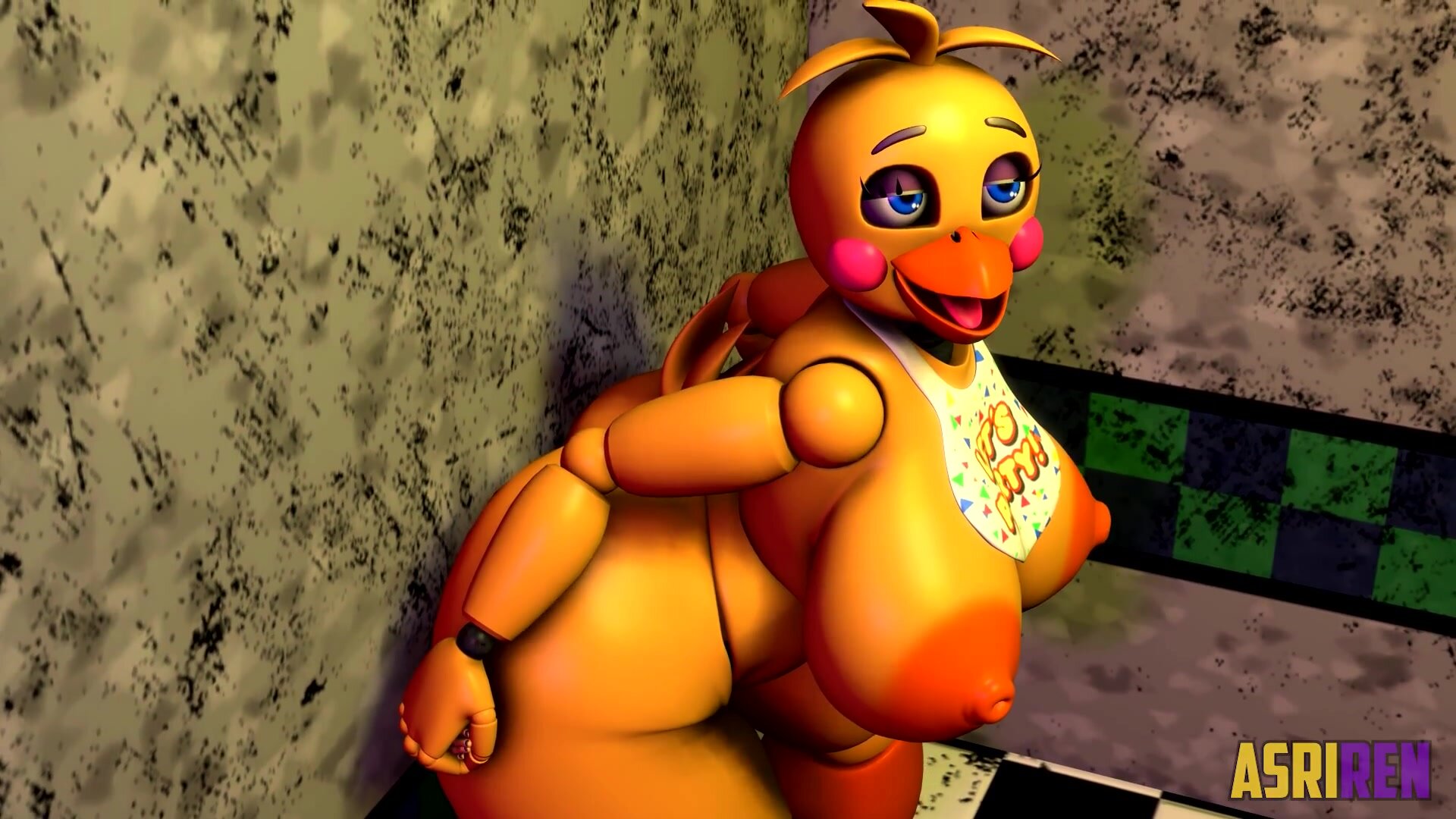 Toy chica face farting