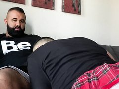Skirt wearing bottom gets fucked by hairy daddy