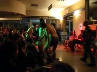 Hypnotized guys dance in underwear