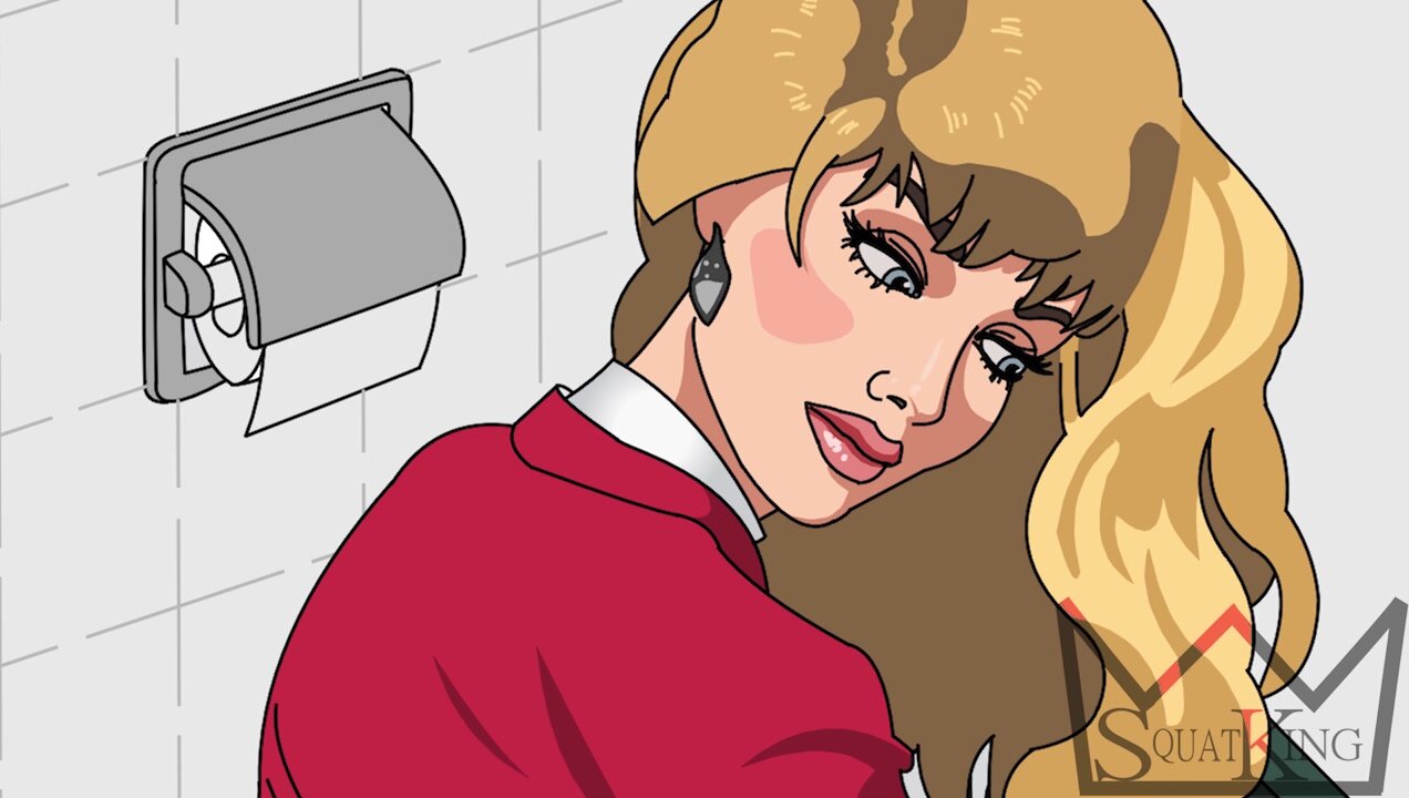 Red Shirt Blonde Squat Toilet Animation (Preview)