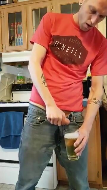 drinking his own piss - video 3
