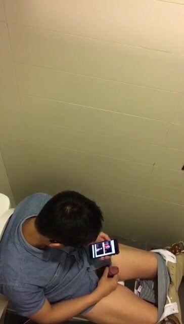 jerking off in toilet stall