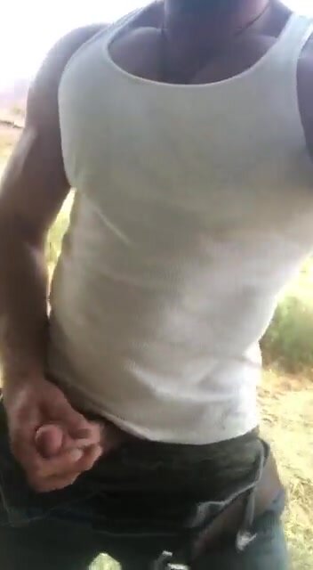 Cowboy masturbating