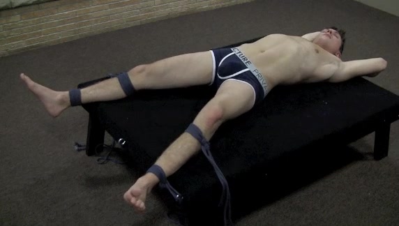 cute twink restrained and gets ass fully clothespinned part 1