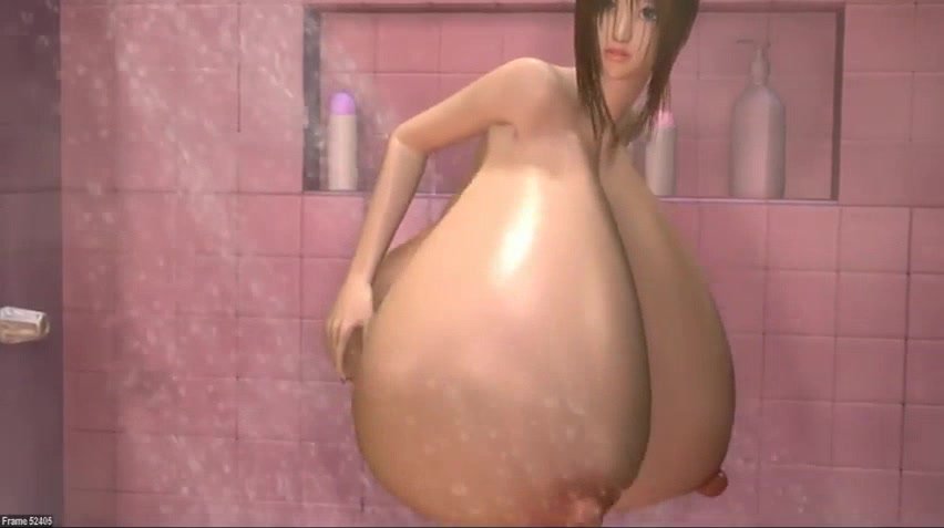 3d animation breast expansion shower masturbation