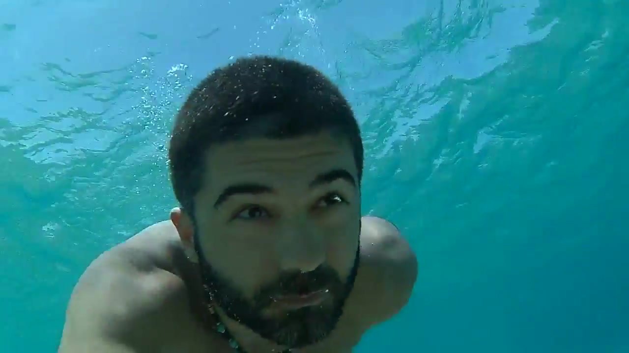 Greek cutie barefaced underwater