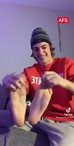 Ticklish guy’s  feet