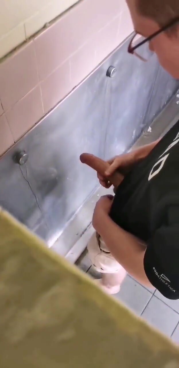 jerking off at a through