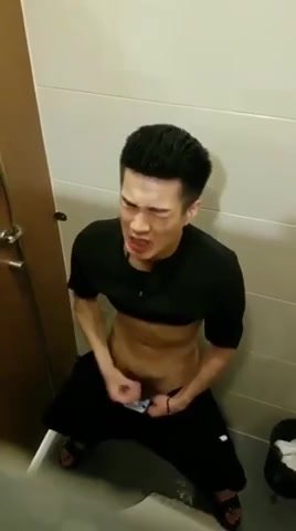 surprised someone filmed him jerking off